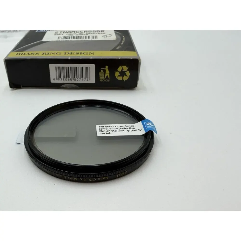 Sirui 58mm Nano MC Circular Polarizer Filter, Brass Ring